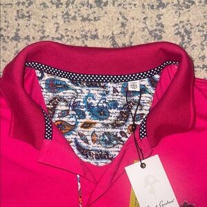 Robert Graham Fuchsia Polo with Paisley Accent